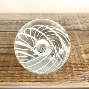 Elegant Glass Spiral Paperweight